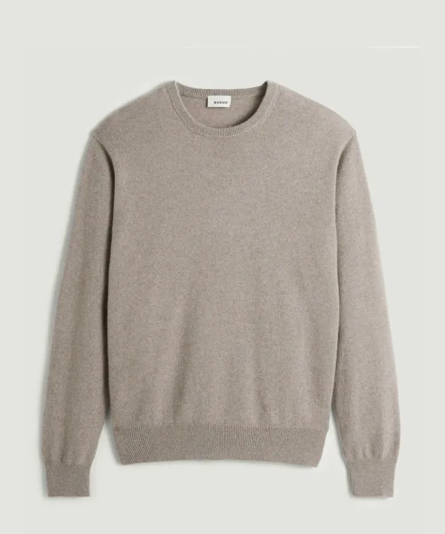 Rodier Maglia Girocollo Cashmere Beige Scuro Uomo Puro