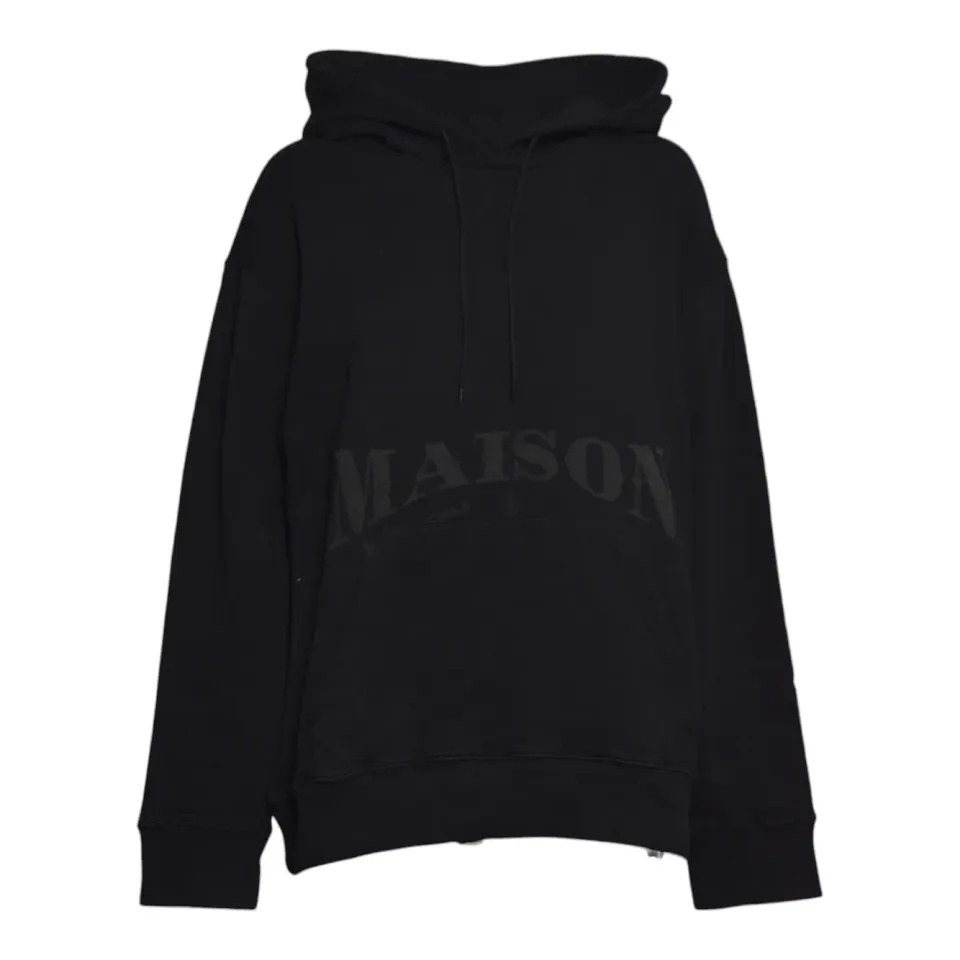MM6 Maison Margiela SH0GU0049 felpa cotone nero