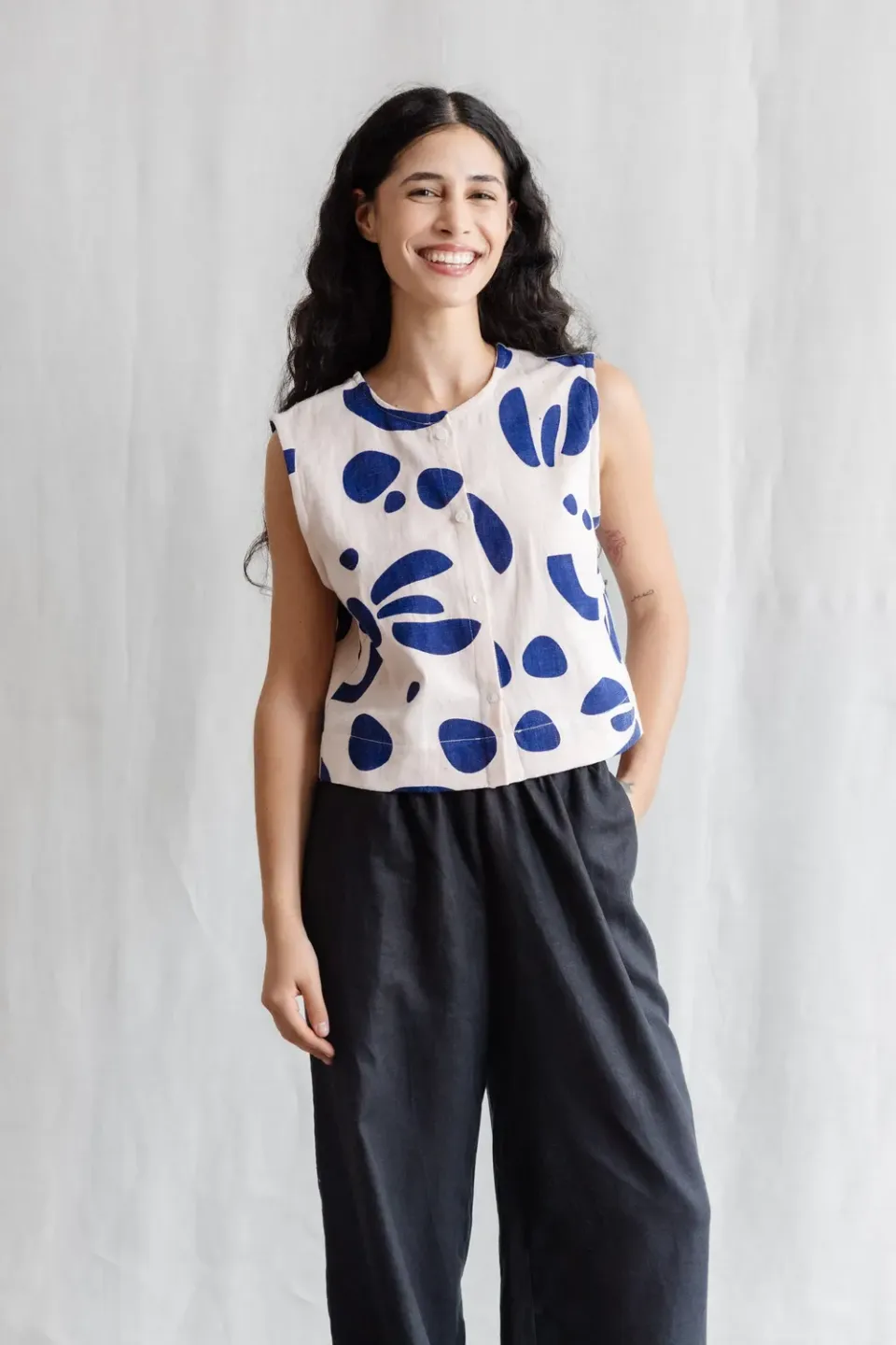 Jyoti Fair Works Diyan Print top cotone atlantico