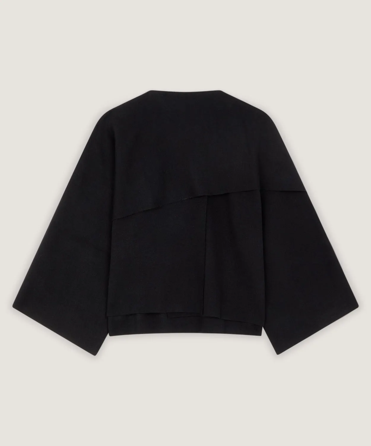 Rodier Mantella maglia nera scollo rotondo