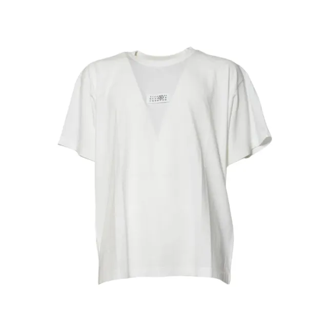 MM6 Maison Margiela SH0GC0032S24312 t-shirt bianca cotone