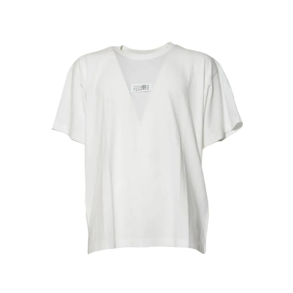 MM6 Maison Margiela SH0GC0032S24312 t-shirt bianca cotone