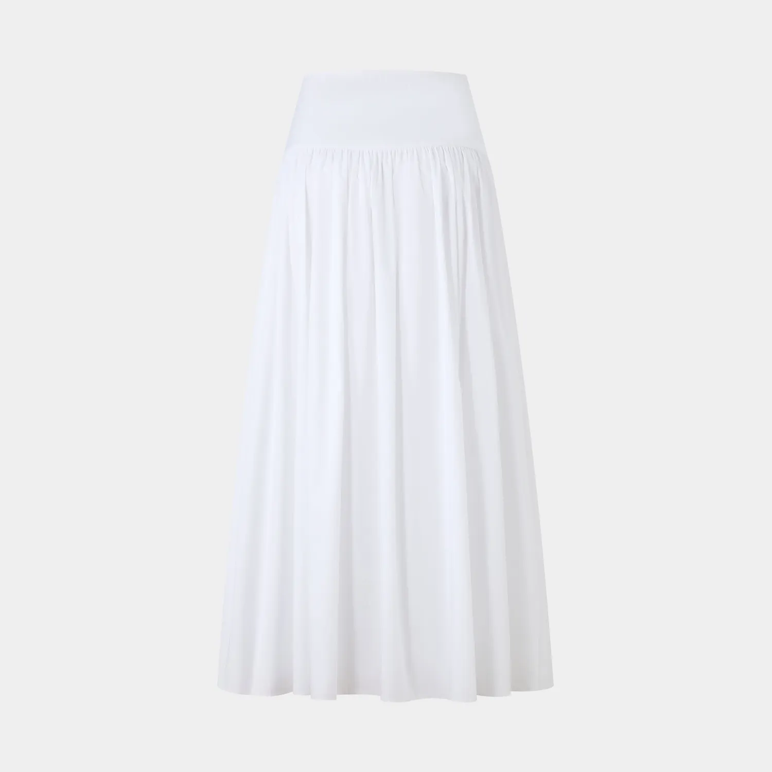 PORTS Serene White gonna plissettata crema cotone