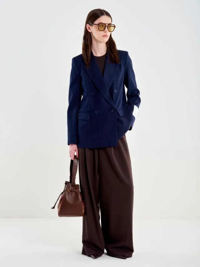 Vicolo Blazer Doppiopetto Gessato blazer blu taglie XS-L