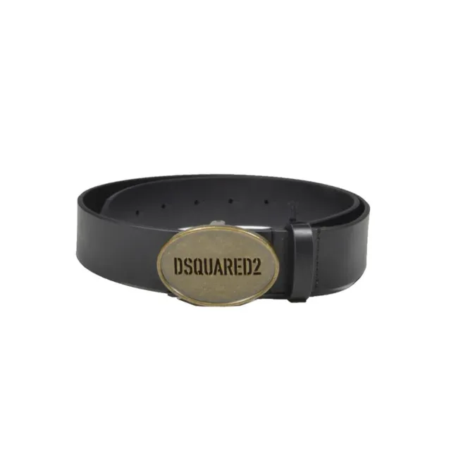 Dsquared2 Junior DQ1548D005Z cintura pelle nera logo IV