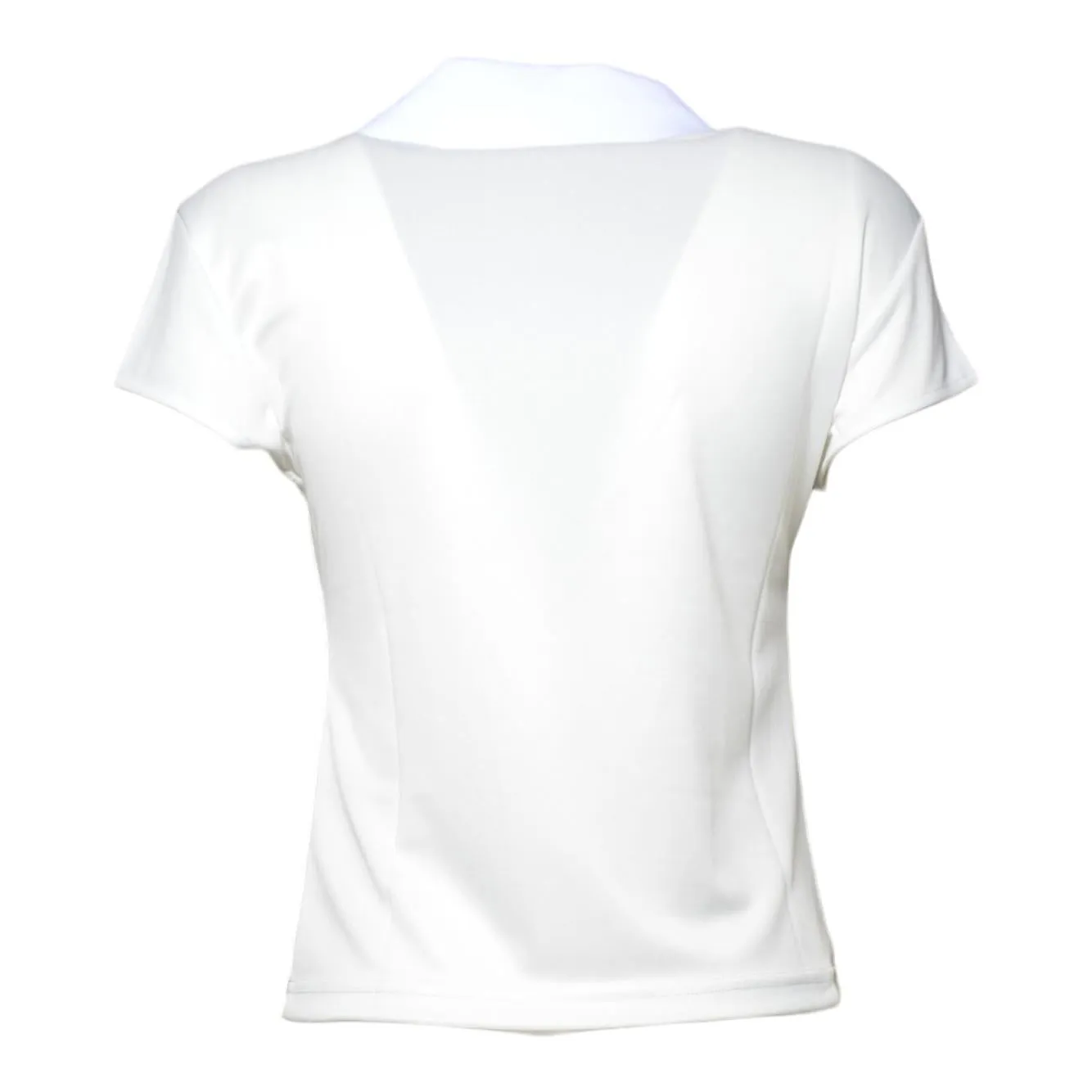 Courregès 126JPO057JS0195 Polo Cropped Bianca