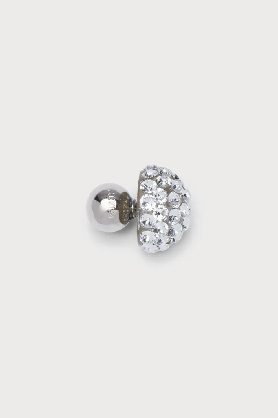 PORTS orecchini Double Stud argento ottone doppio punto