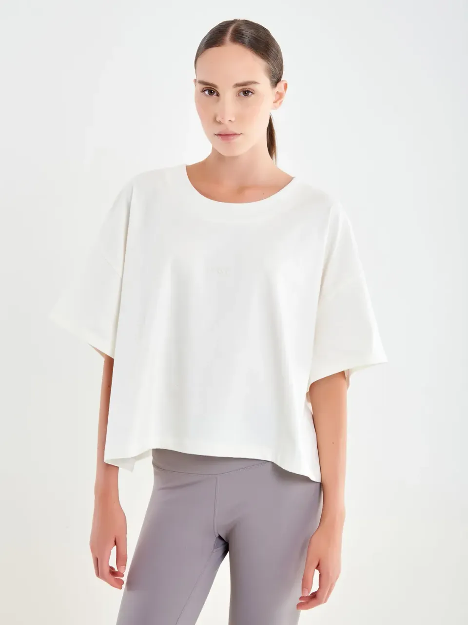 Vicolo T-Shirt Over Ricamo Naturale Taglia Unica