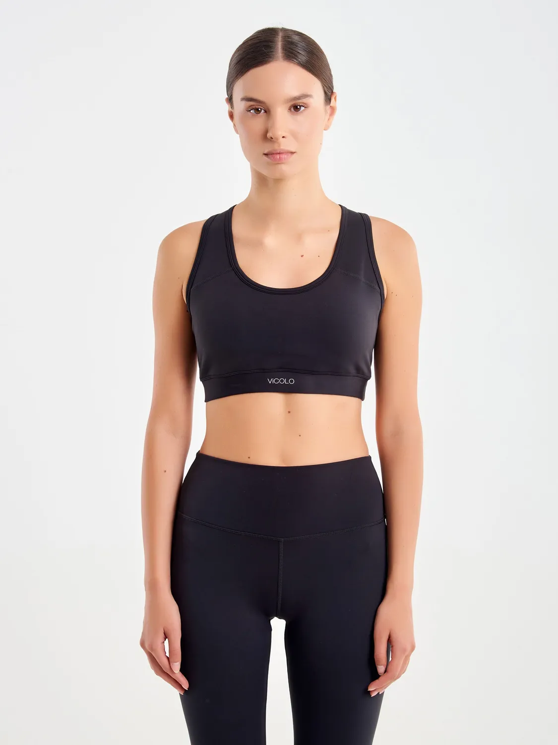 Vicolo Vogatore Top Cropped Nero Modellante