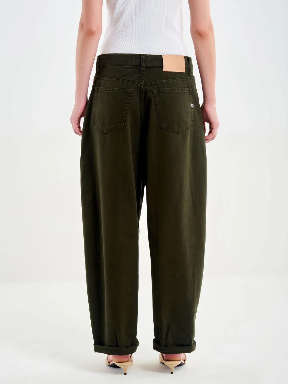 Vicolo Jeans Laila Relaxed Fit verde militare XS-M
