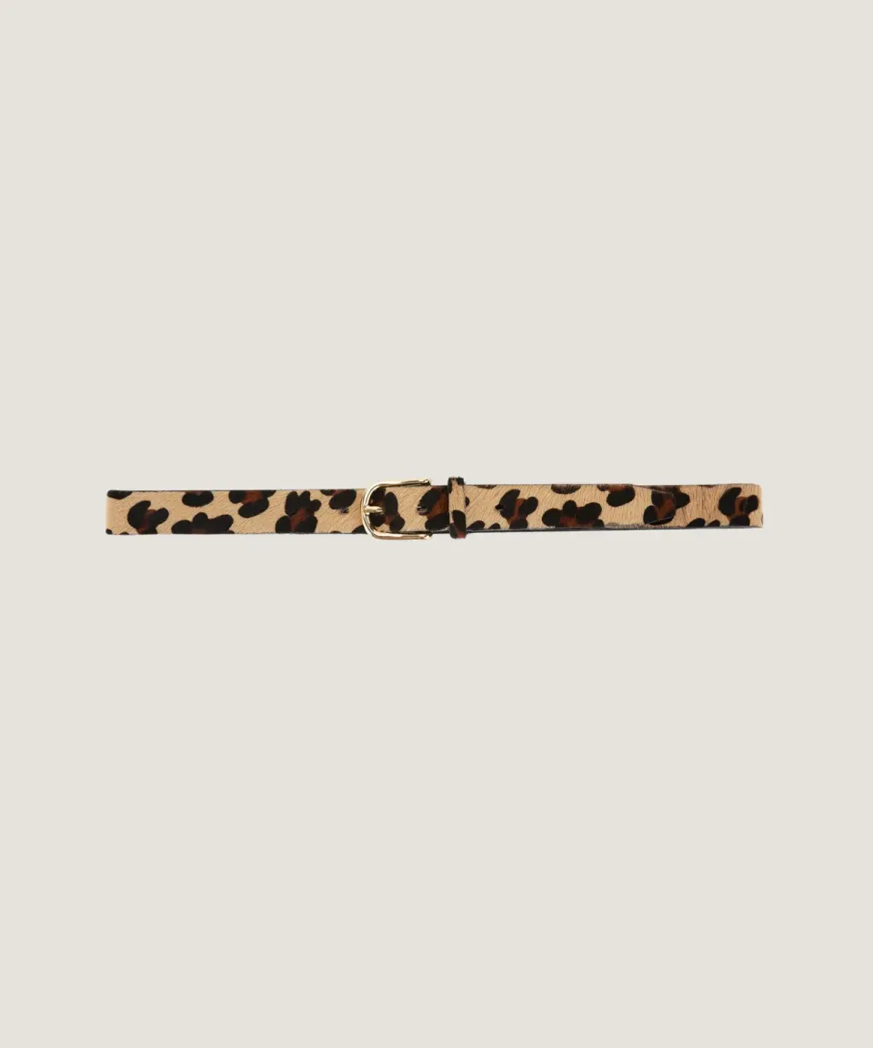 Rodier Cintura pelle leopardo effetto cavallino