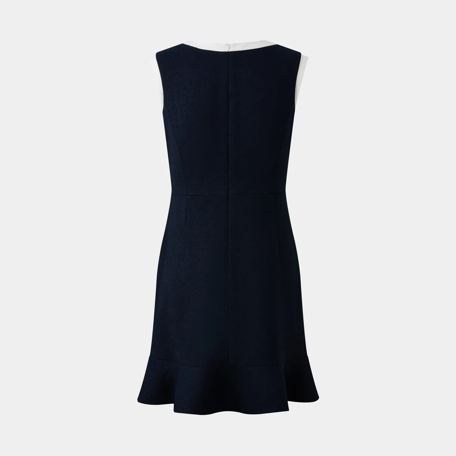 PORTS SS26 SU8D003TFB004 vestito smanicato navy 2 volant