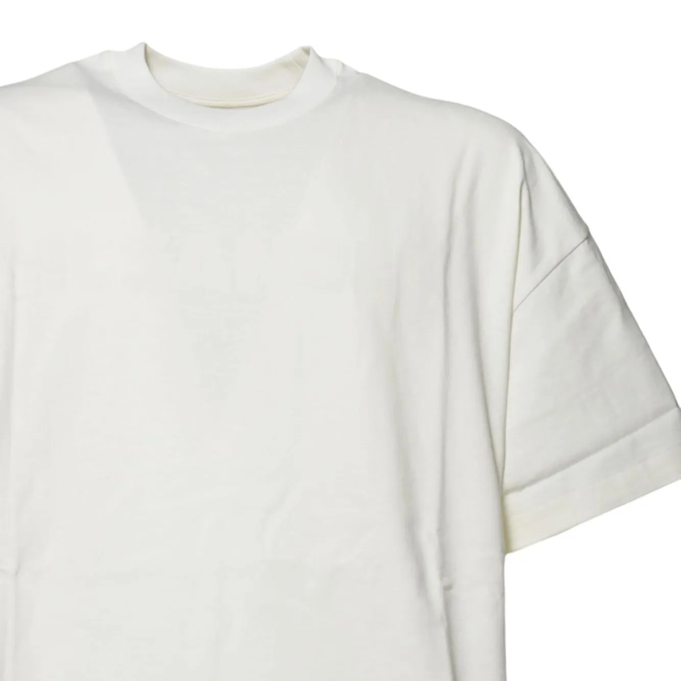Jil Sander J21GC0168J20243 t-shirt panna logo cotone