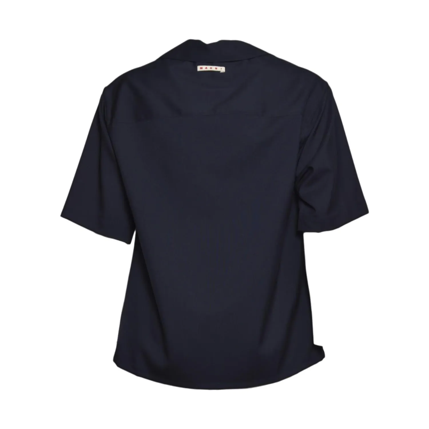 Marni CUMU0213A5UTW839 00B99 camicia lana blu nero