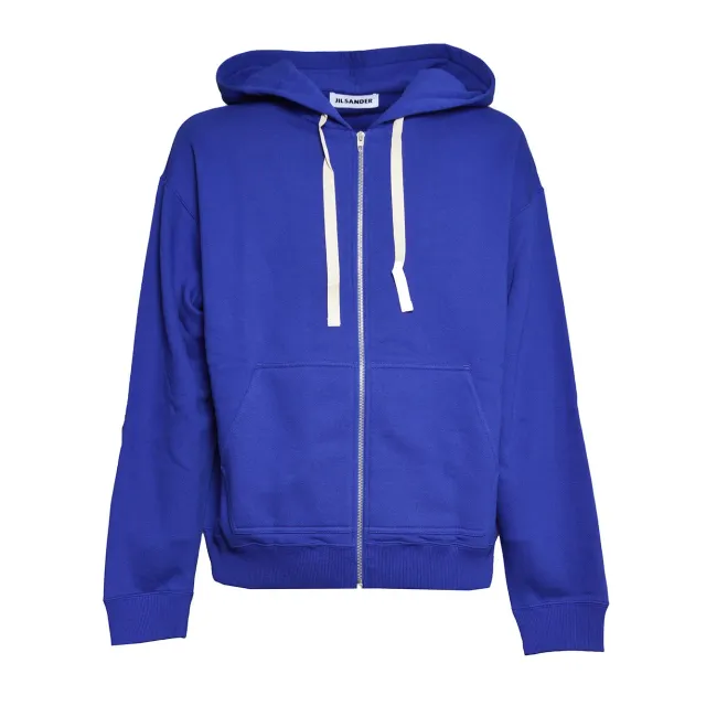 Jil Sander J22HG0118J20128 felpa con zip blu elettrico M