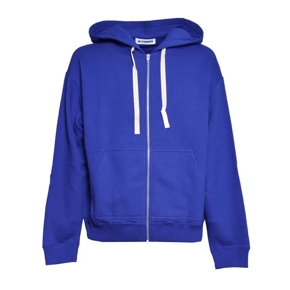 Jil Sander J22HG0118J20128 felpa con zip blu elettrico M