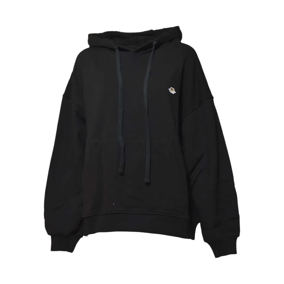 Fiorucci W02FPSHO092CJ05 felpa nera cappuccio cotone