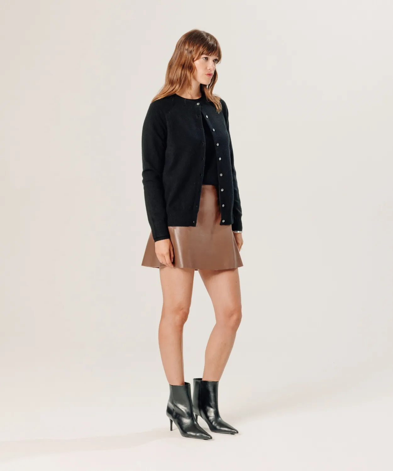 Rodier cardigan girocollo cashmere nero