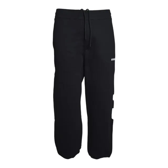 MSGM 2000MP500200001 pantalone tuta cotone nero