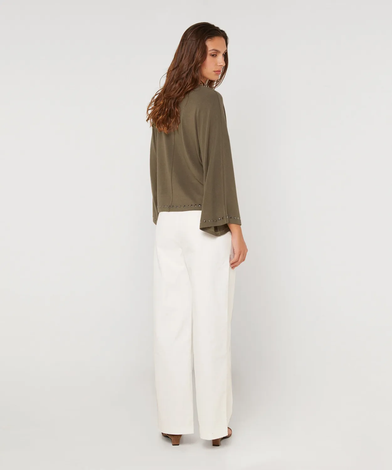 Rodier T-Shirt Svasata Maniche Lunghe Kaki