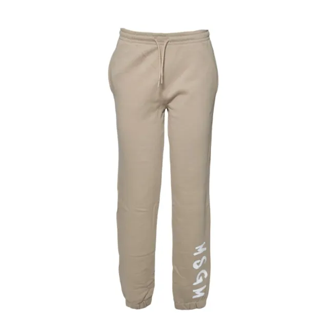 MSGM Junior S5MSJUFP059 Pantaloni Felpa Beige Cotone