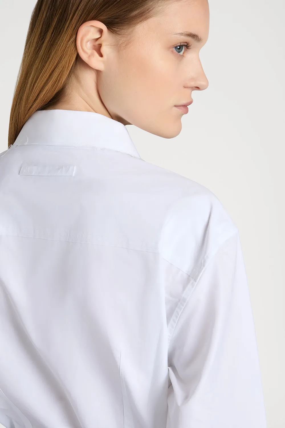 PORTS No.10 Refined Comfort Button-Up Shirt camicia bianco cotone