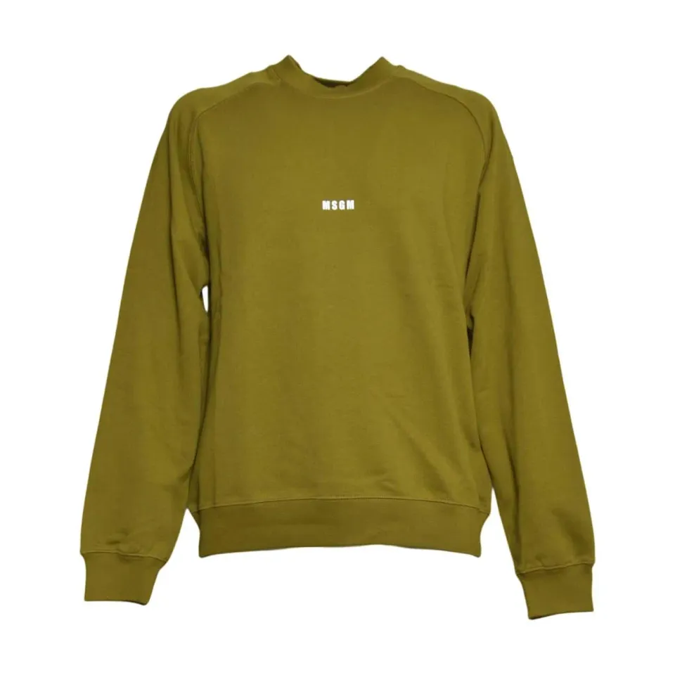 MSGM 3940MM503257799 felpa cotone verde militare donna
