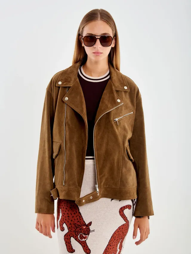 Vicolo Chiodo Crosta Taupe Vera Pelle S
