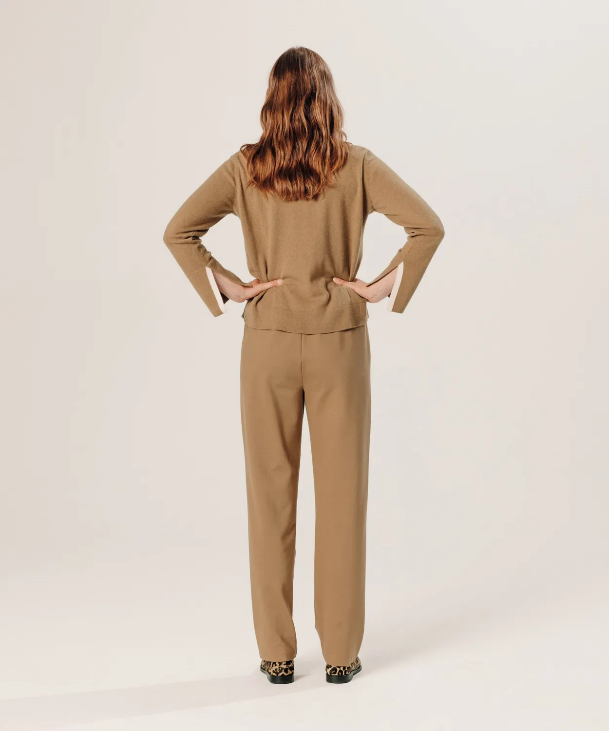 Rodier maglione dolcevita cashmere cammello dritto