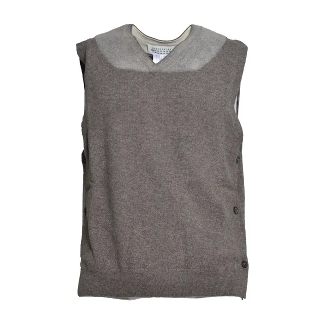 Maison Margiela S50TH0069 gilet marrone uomo