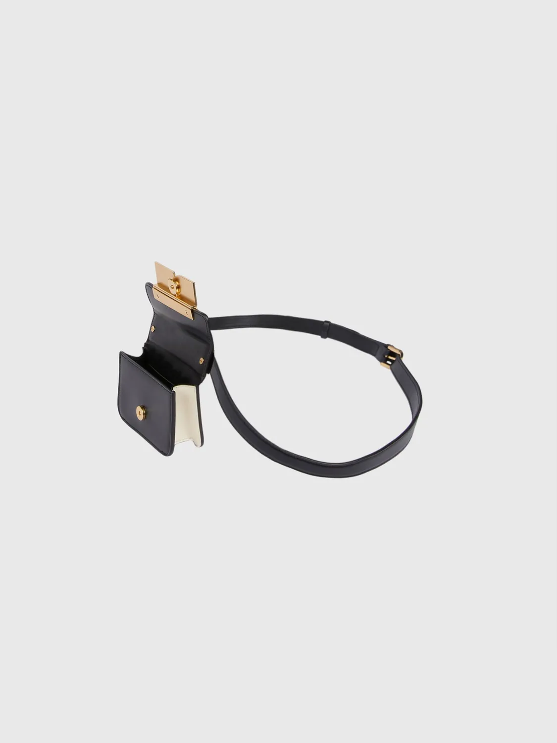 Ports Anouk borsa mini bianco e nero 12 cm