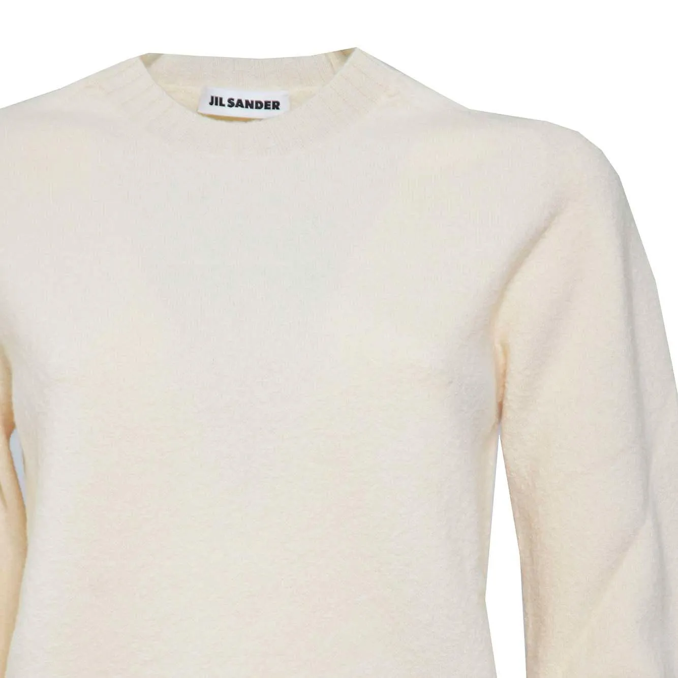 Jil Sander J01GP0103J14603 pullover panna lana bouclé