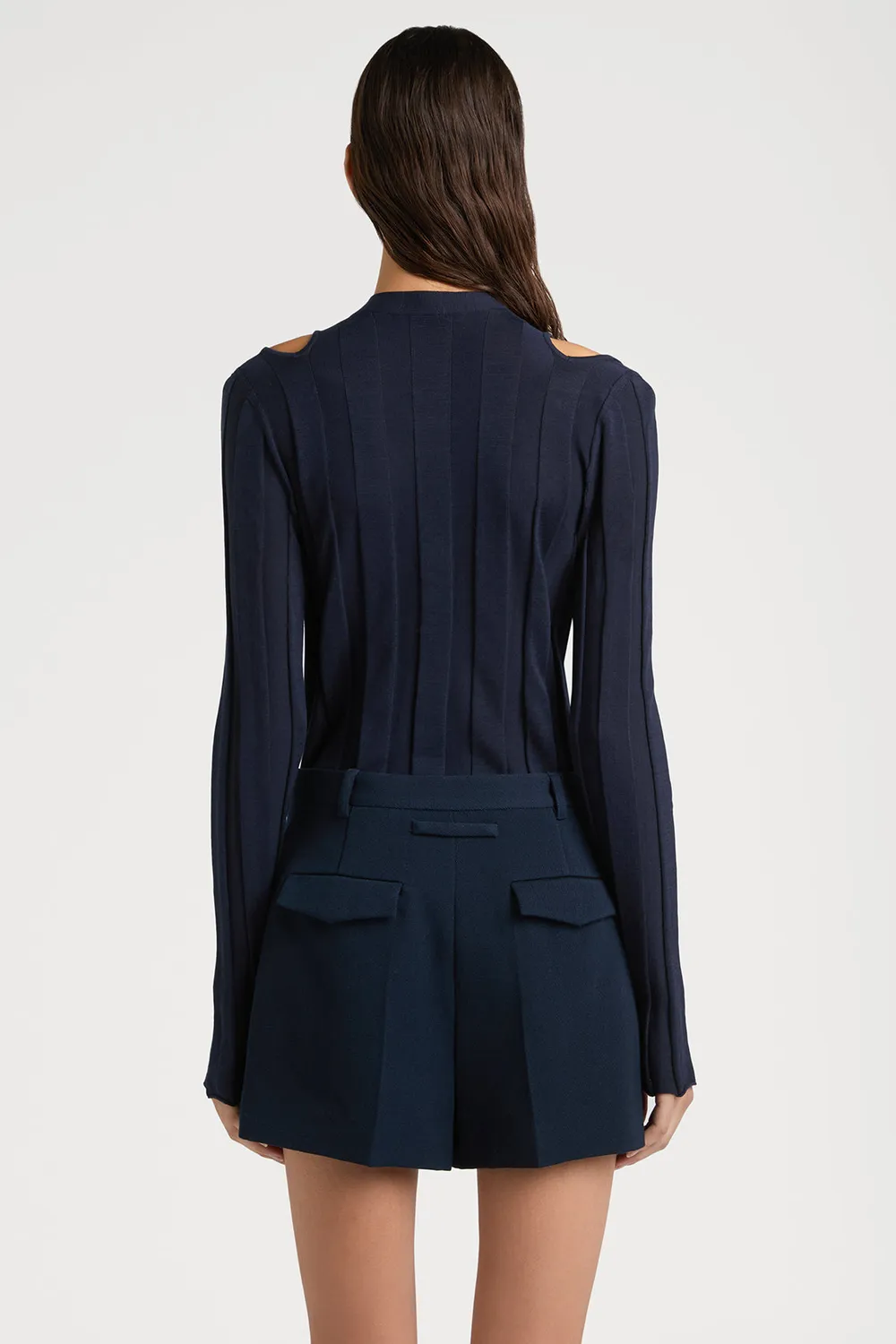 Ports 1961 Artistic Flair maglia navy seta cotone