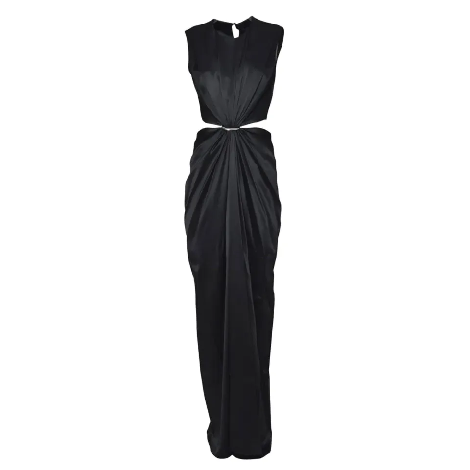 Max Mara Pianoforte Panaro 2511221024600 abito seta nero