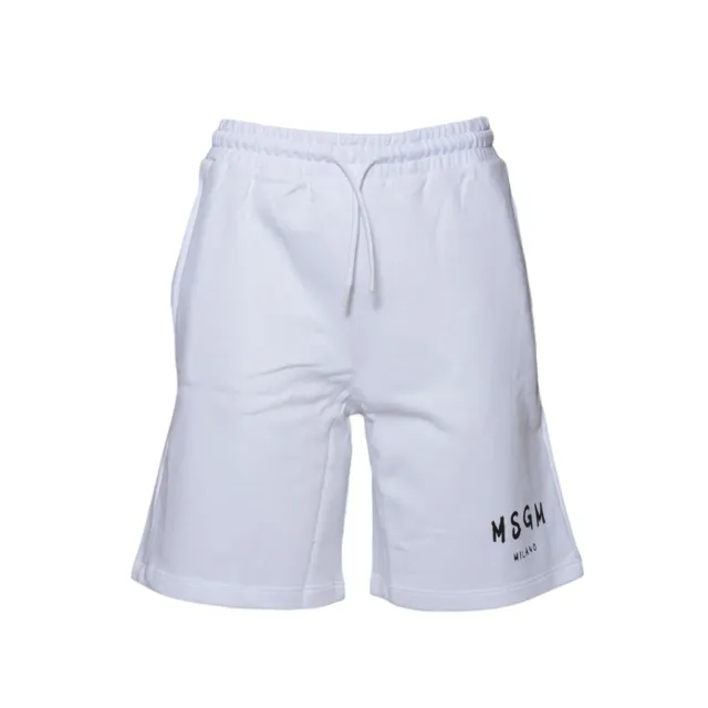 MSGM Junior S5MSJUBE070 bermuda bianco 12A cotone