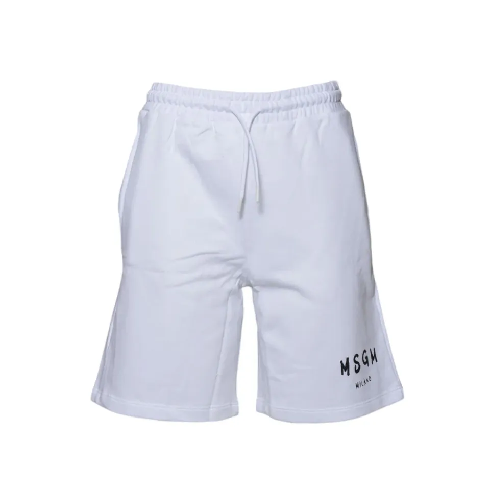 MSGM Junior S5MSJUBE070 bermuda bianco 12A cotone