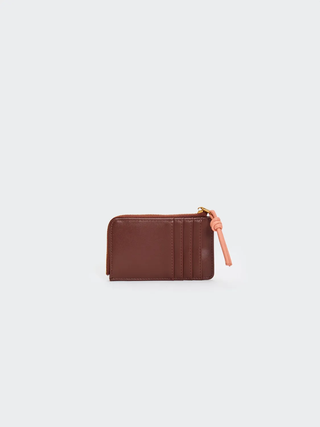 Vicolo Portafoglio in Ecopelle moka con zip