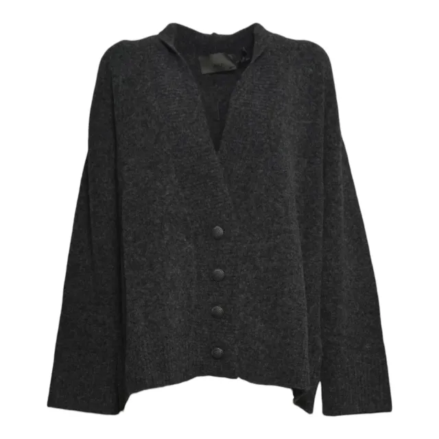 Akep CAKD15102 cardigan antracite ricamato donna