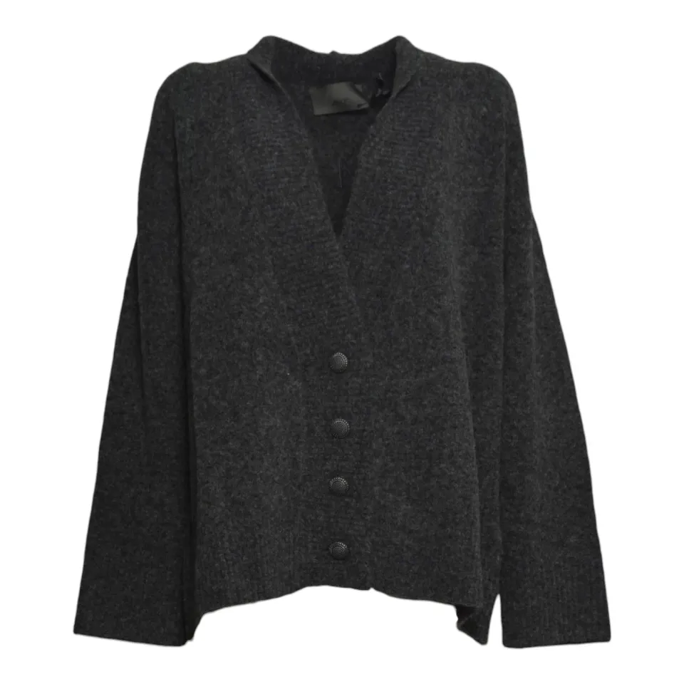Akep CAKD15102 cardigan antracite ricamato donna