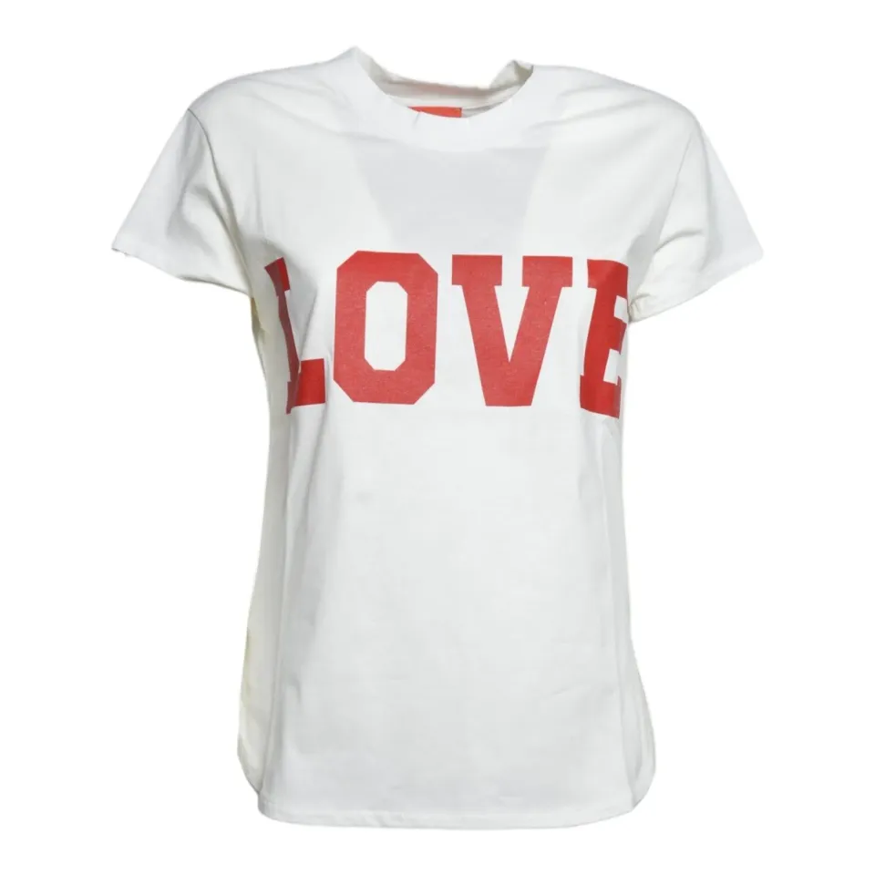 Merci M304ZZ t-shirt bianca donna 100% cotone