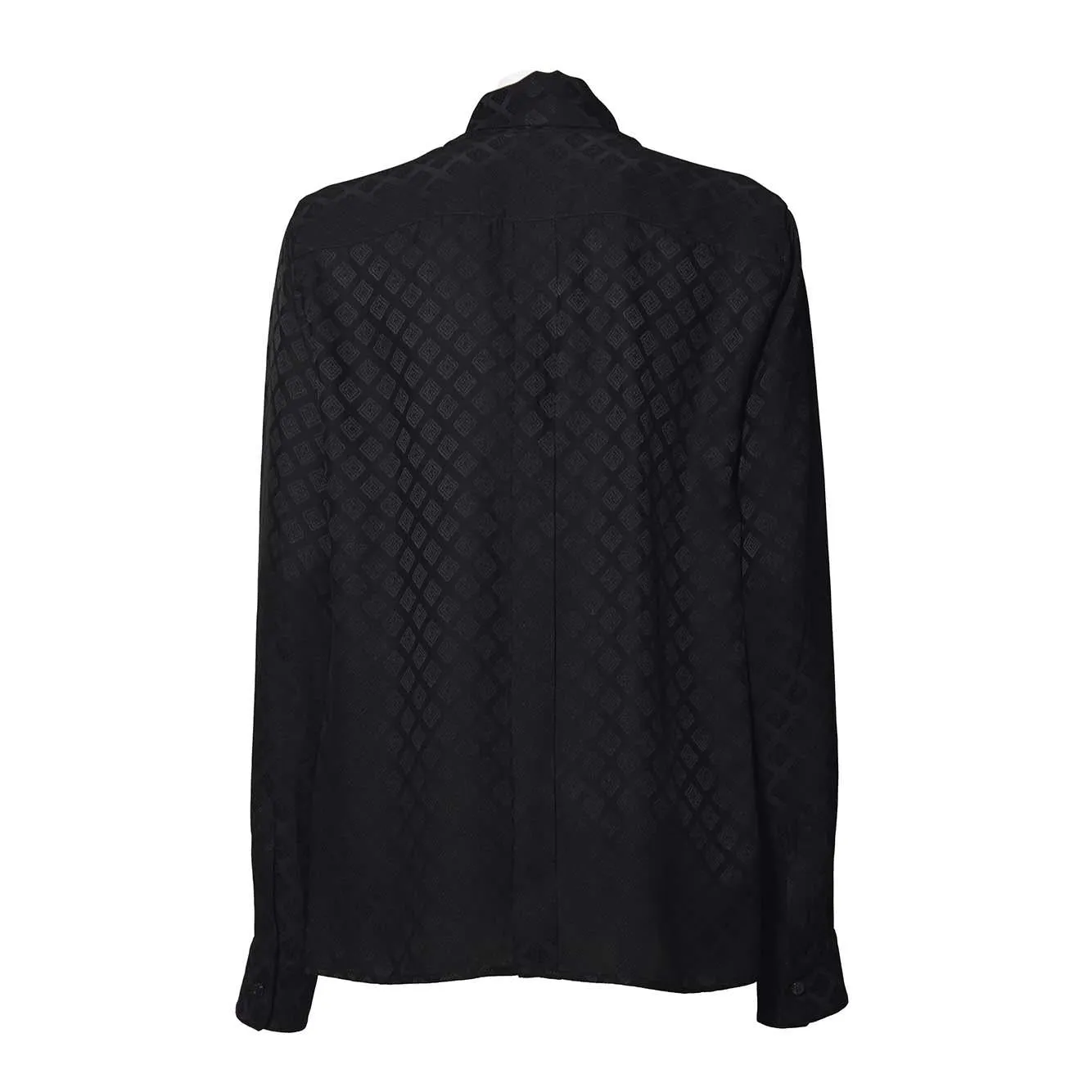 Etro WRIA003699TJ142 camicia seta nera foulard jacquard