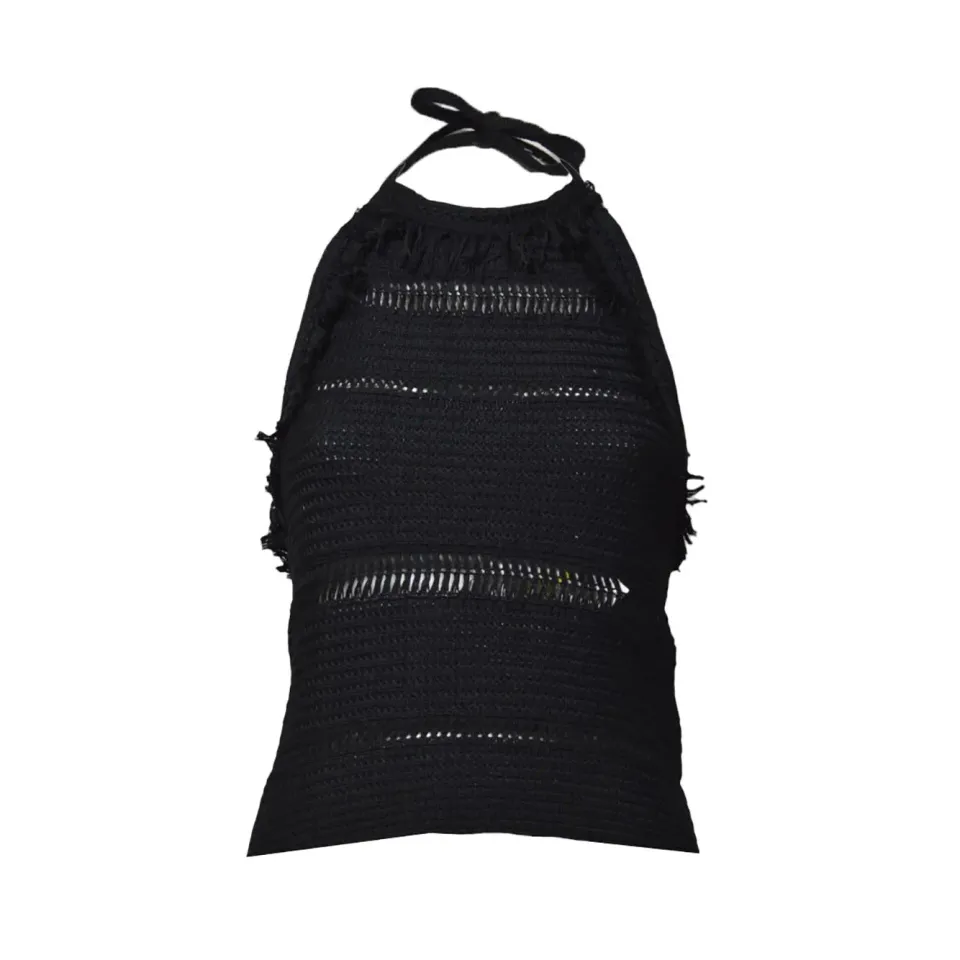 Marant Etoile Araliane PU0660FAC1L09E top nero macramè