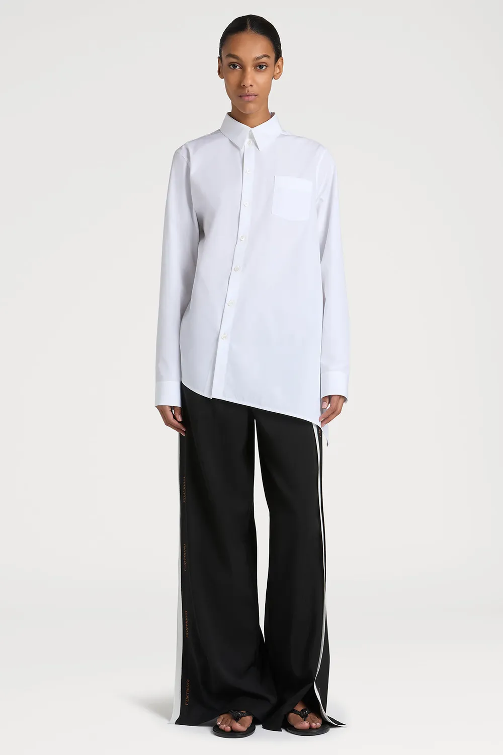 PORTS 1961 No.10 camicia bianca cotone optic white