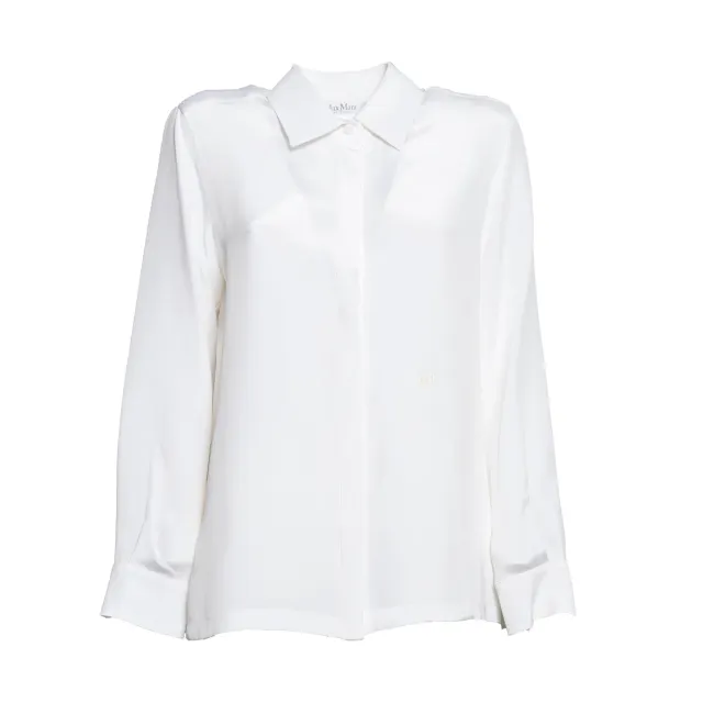 Max Mara Geranio camicia bianca seta donna