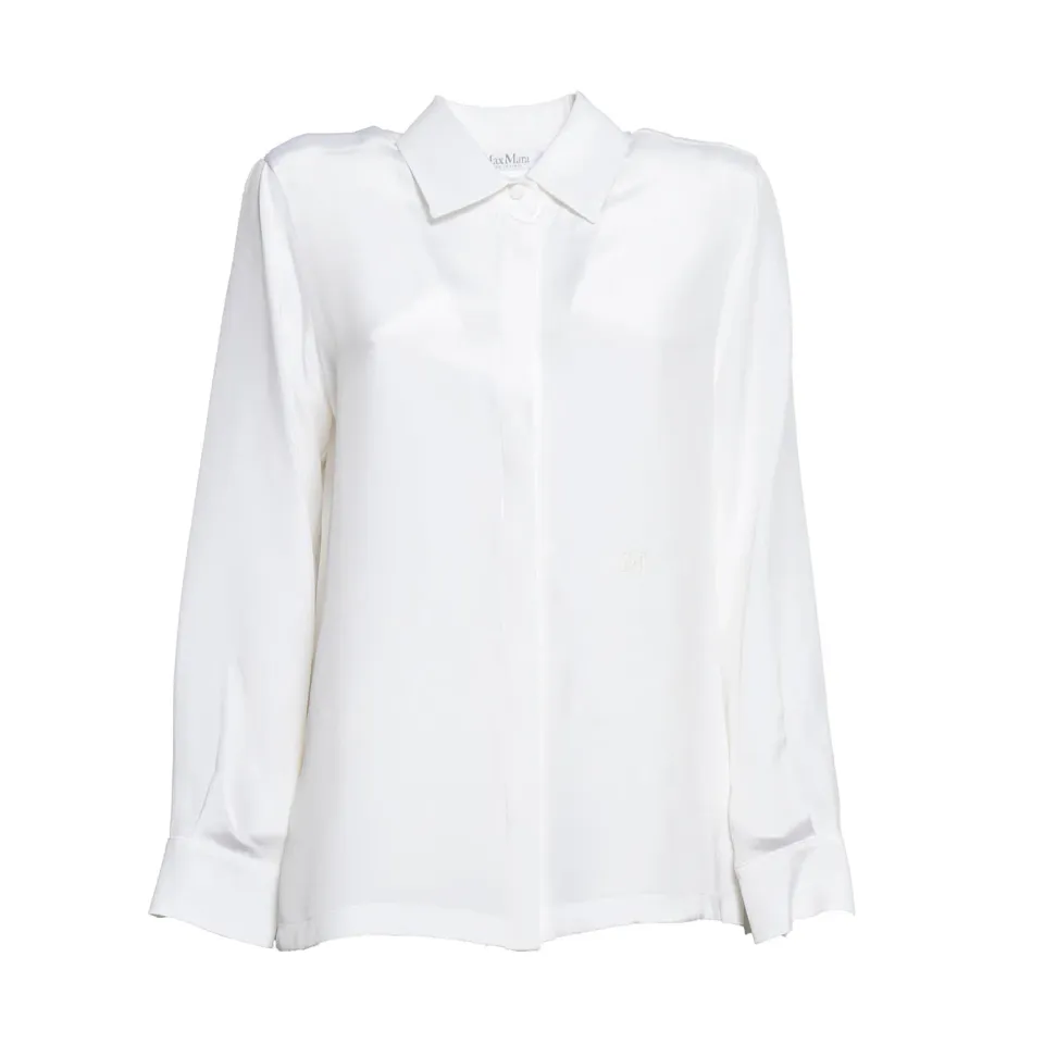 Max Mara Geranio camicia bianca seta donna