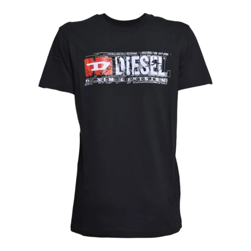 Diesel Junior J0297600YI9 t-shirt cotone nero 14A 16A