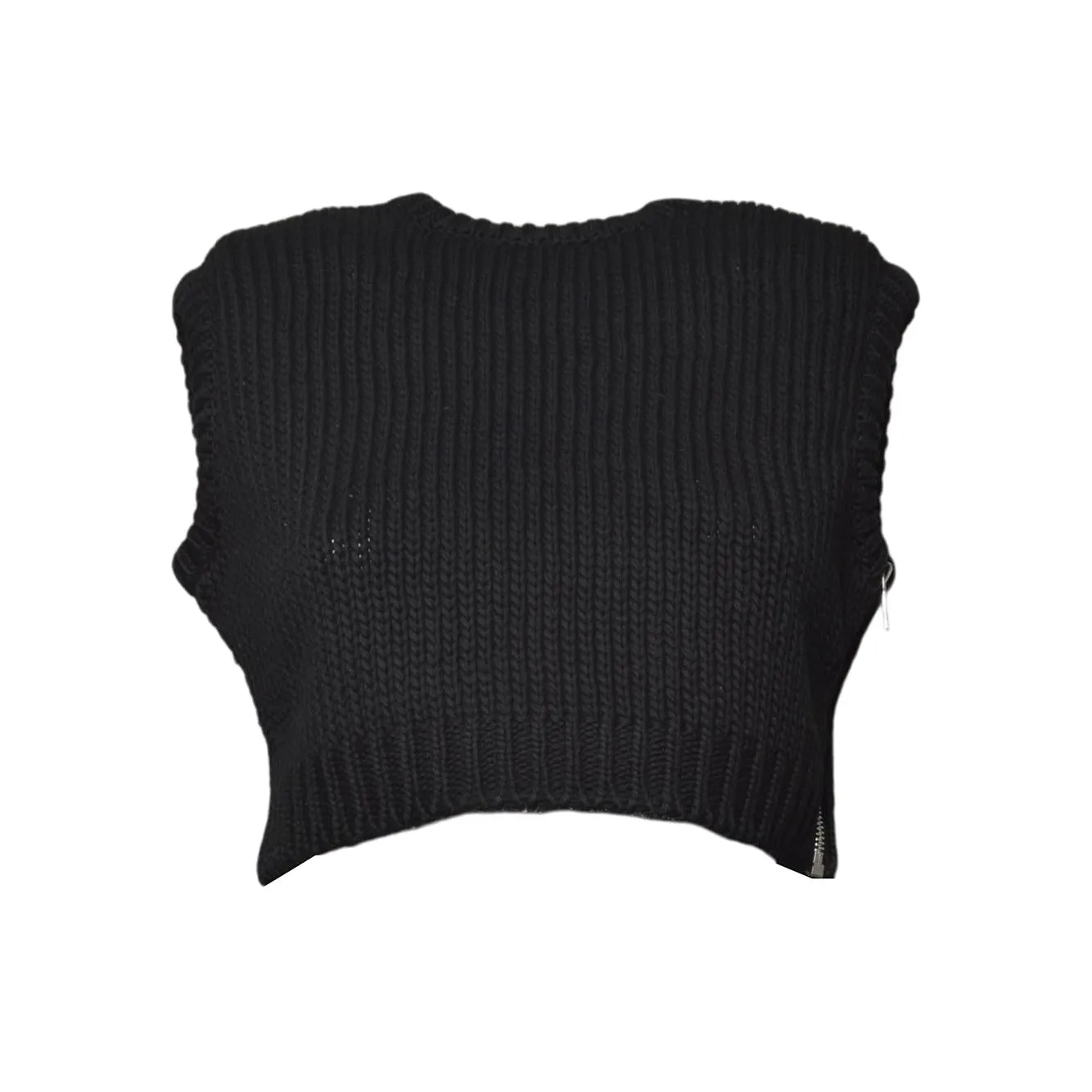 Max Mara 2611361483600 canotta nera cotone