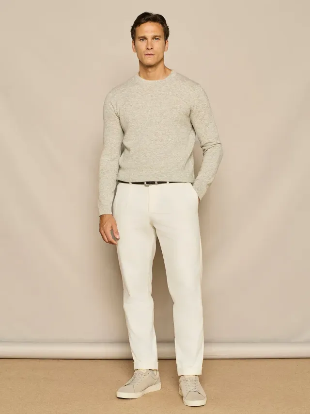 Paul Taylor pantalone wide fit fustagno bianco