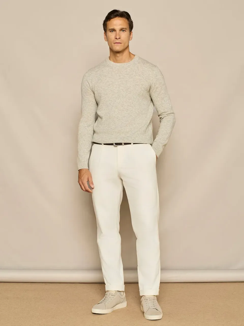 Paul Taylor pantalone wide fit fustagno bianco