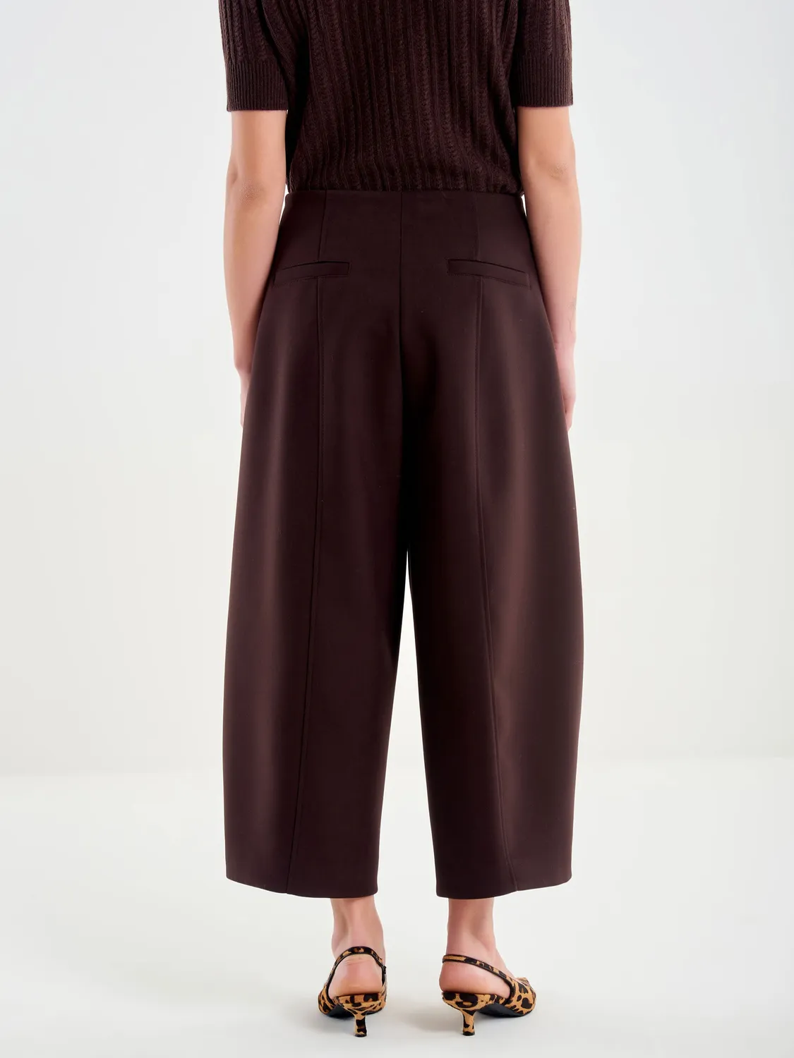 Vicolo Ovetto pantaloni cioccolato cucitura laterale